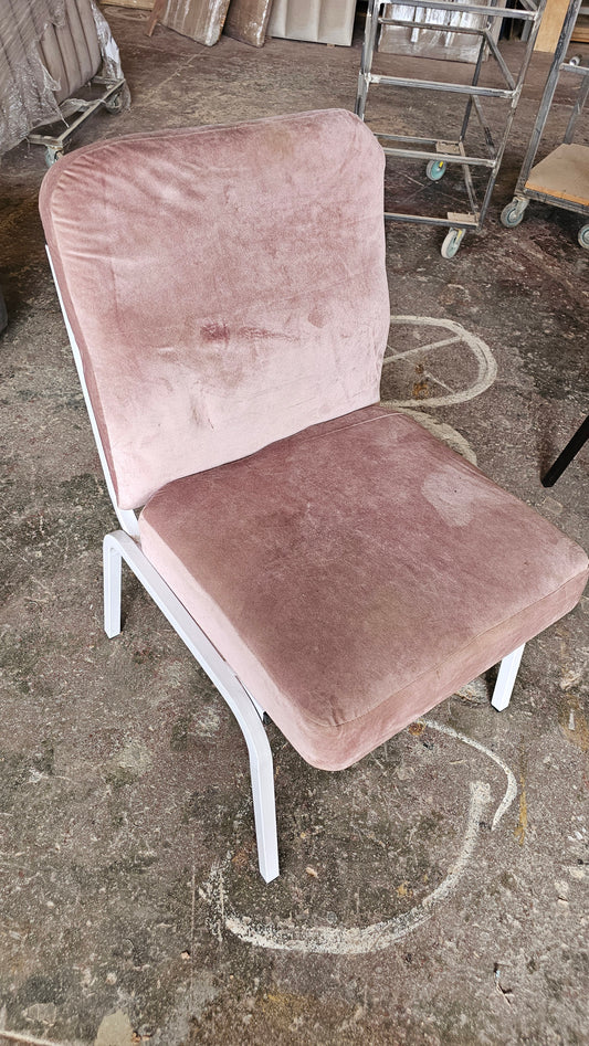 Pink Velvet Upholstered Chair – Clearance 1