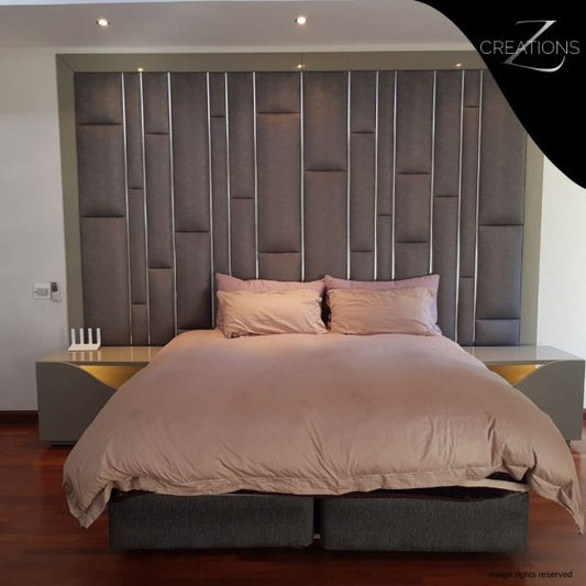 Custom-made headboard bases and pedestals by Zcreations – an amazingly beautiful concept, meticulously crafted and installed. Elevate your bedroom with our stunning, bespoke designs
